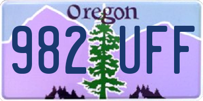 OR license plate 982UFF