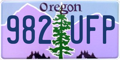 OR license plate 982UFP