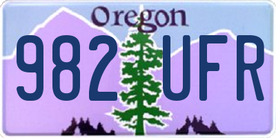 OR license plate 982UFR