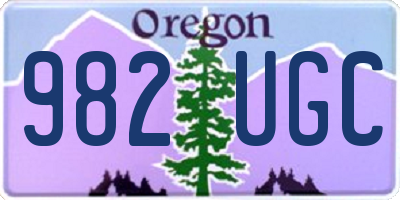 OR license plate 982UGC