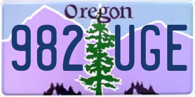 OR license plate 982UGE