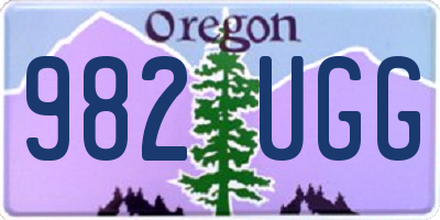 OR license plate 982UGG