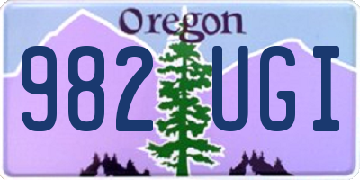 OR license plate 982UGI