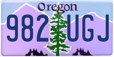 OR license plate 982UGJ