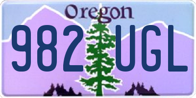 OR license plate 982UGL