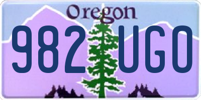 OR license plate 982UGO