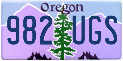 OR license plate 982UGS