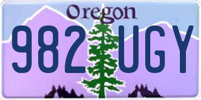 OR license plate 982UGY