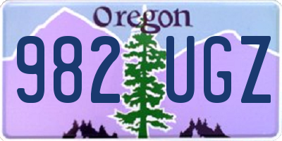 OR license plate 982UGZ