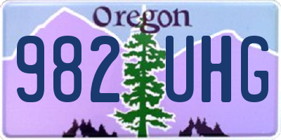 OR license plate 982UHG
