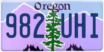 OR license plate 982UHI