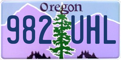 OR license plate 982UHL