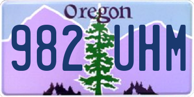 OR license plate 982UHM