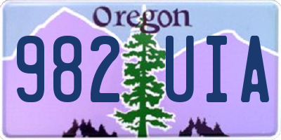 OR license plate 982UIA