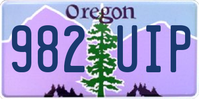 OR license plate 982UIP