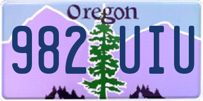OR license plate 982UIU