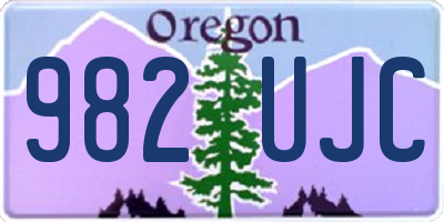 OR license plate 982UJC