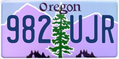 OR license plate 982UJR