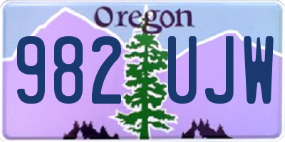OR license plate 982UJW
