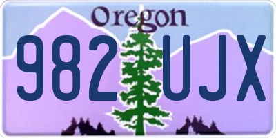 OR license plate 982UJX