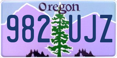 OR license plate 982UJZ