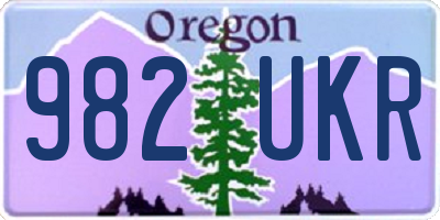 OR license plate 982UKR