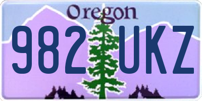OR license plate 982UKZ