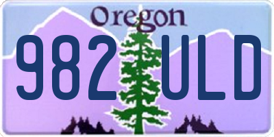 OR license plate 982ULD