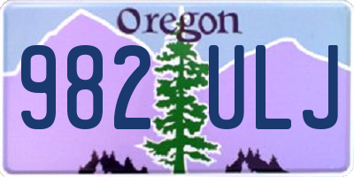 OR license plate 982ULJ