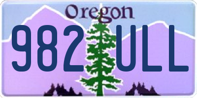 OR license plate 982ULL