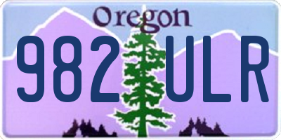 OR license plate 982ULR