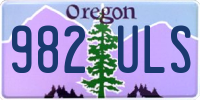 OR license plate 982ULS
