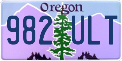 OR license plate 982ULT