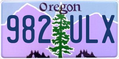 OR license plate 982ULX