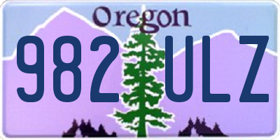 OR license plate 982ULZ