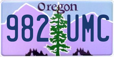 OR license plate 982UMC