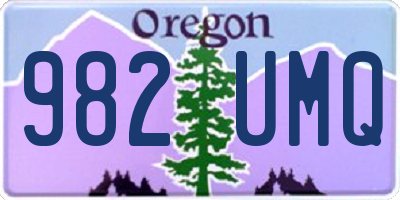 OR license plate 982UMQ