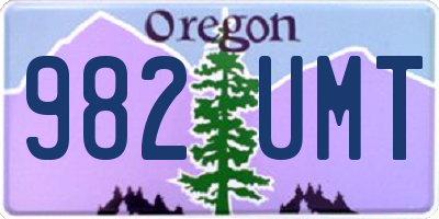 OR license plate 982UMT