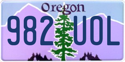 OR license plate 982UOL