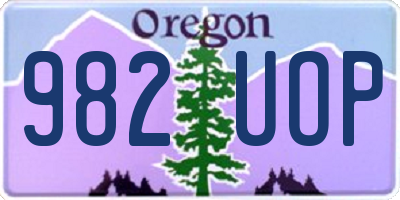 OR license plate 982UOP