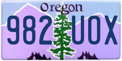 OR license plate 982UOX
