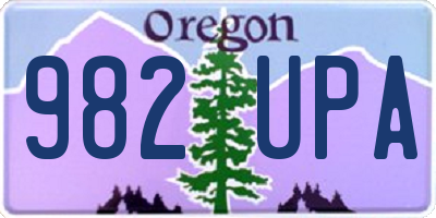 OR license plate 982UPA