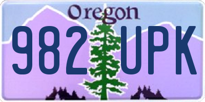 OR license plate 982UPK