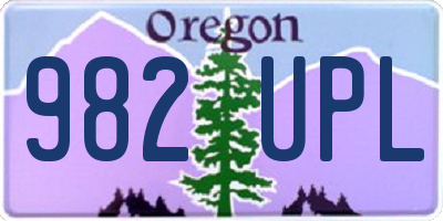 OR license plate 982UPL