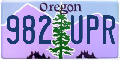 OR license plate 982UPR
