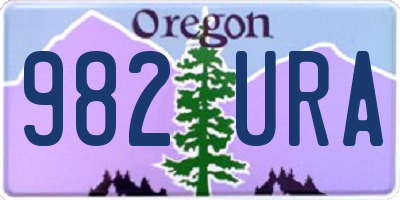OR license plate 982URA