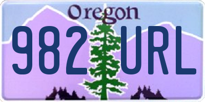 OR license plate 982URL