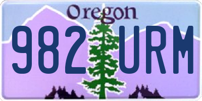 OR license plate 982URM