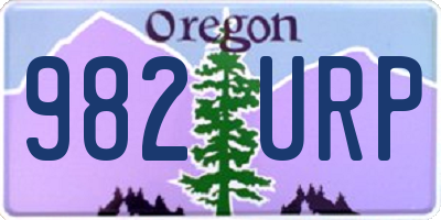 OR license plate 982URP