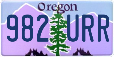 OR license plate 982URR
